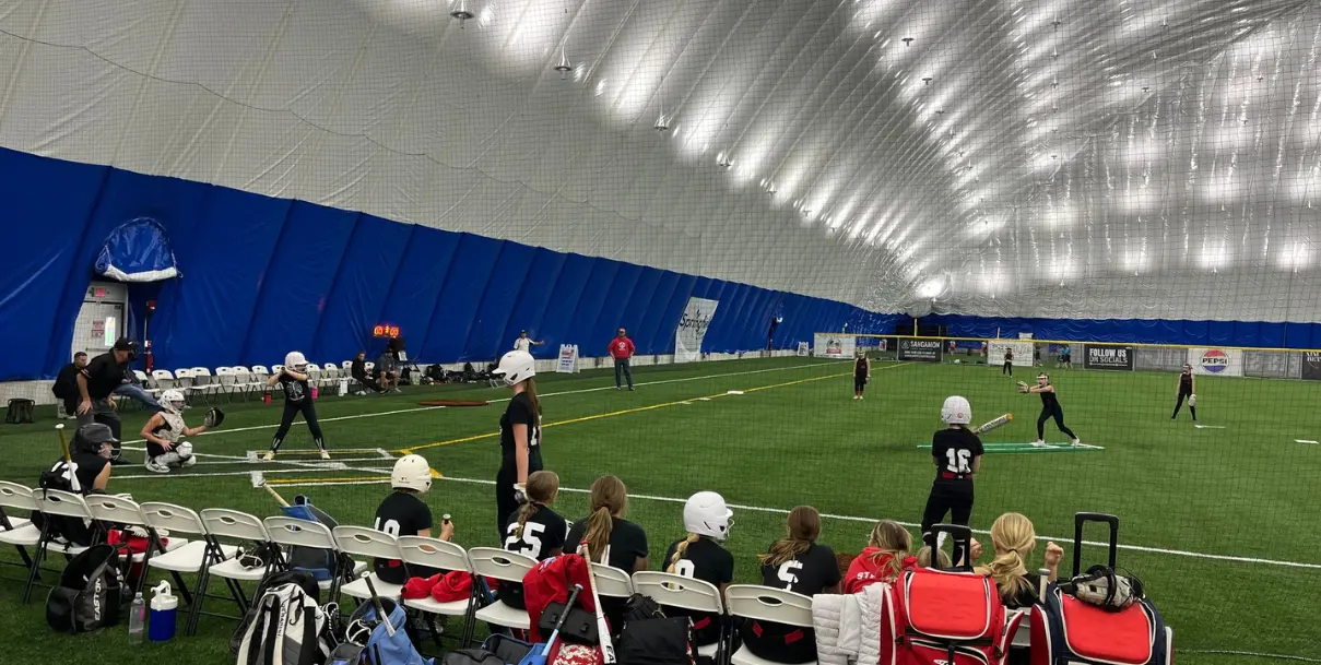 scheels sports park opening softball tournament inside of the world's largest dome